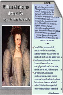 Сонет 104 Уильям Шекспир. William Shakespeare Sonnet 104