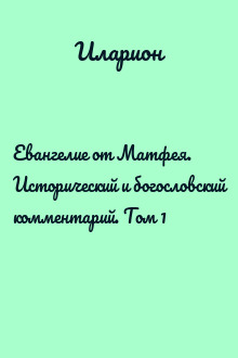 Евангелие от Матфея. Исторический и богословский комментарий. Том 1