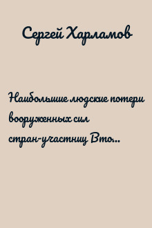 Наибольшие людские потери вооруженных сил стран-участниц Второй мировой войны: людские потери СССР и Германии