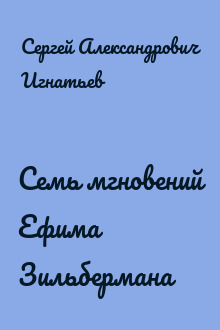 Семь мгновений Ефима Зильбермана
