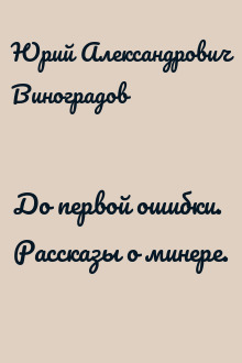 До первой ошибки. Рассказы о минере.
